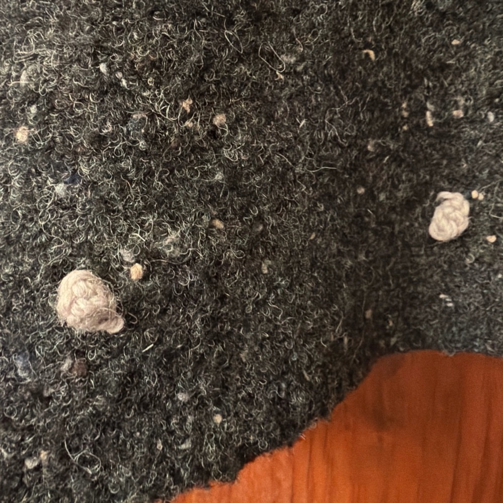 Everlane Speckled Oversized Woolblend DIY Boucle-Crewneck Gray & Ivory Sweater L - Picture 7 of 16
